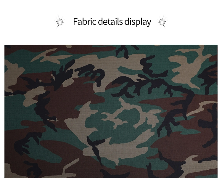 65% Polyester 35% Cotton/PVC/Nylon Blend Woven Army Jungle Woodland Digital Camo Printed Military Uniform Hunting Clothes Rip Stop Breathable Camouflage Fabric